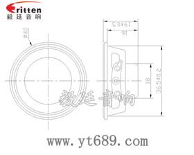 40mm.1.5寸，蓝牙音箱全频喇叭成品图
