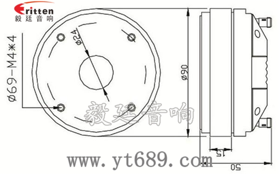 1.38寸40瓦舞台音箱全频喇叭成品图